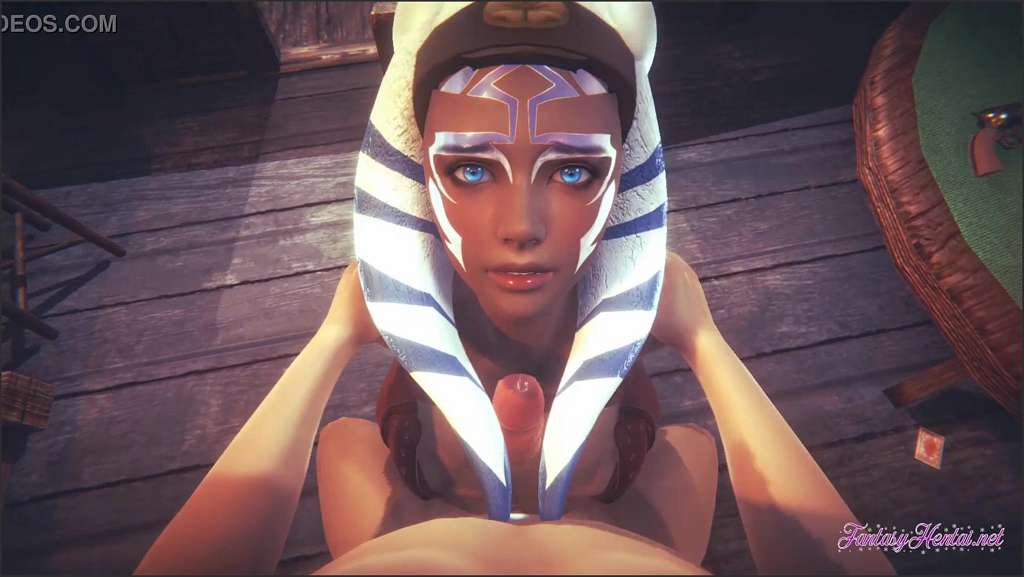 Ahsoka Tano fickt ihren Arsch mit Dildo